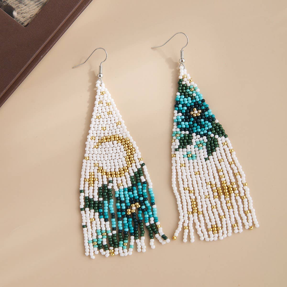 STARRY FLOWER HAND-WOVEN TASSEL EARRINGS_CWAJE1965