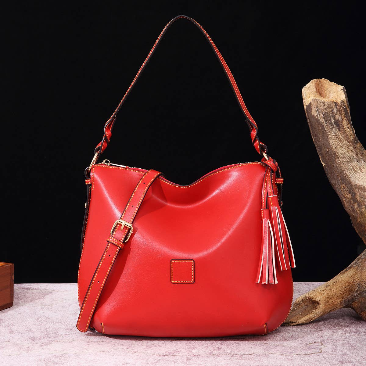 FASHION RETRO WAXED SOFT PU LEATHER HANDBAG_CWAB2598