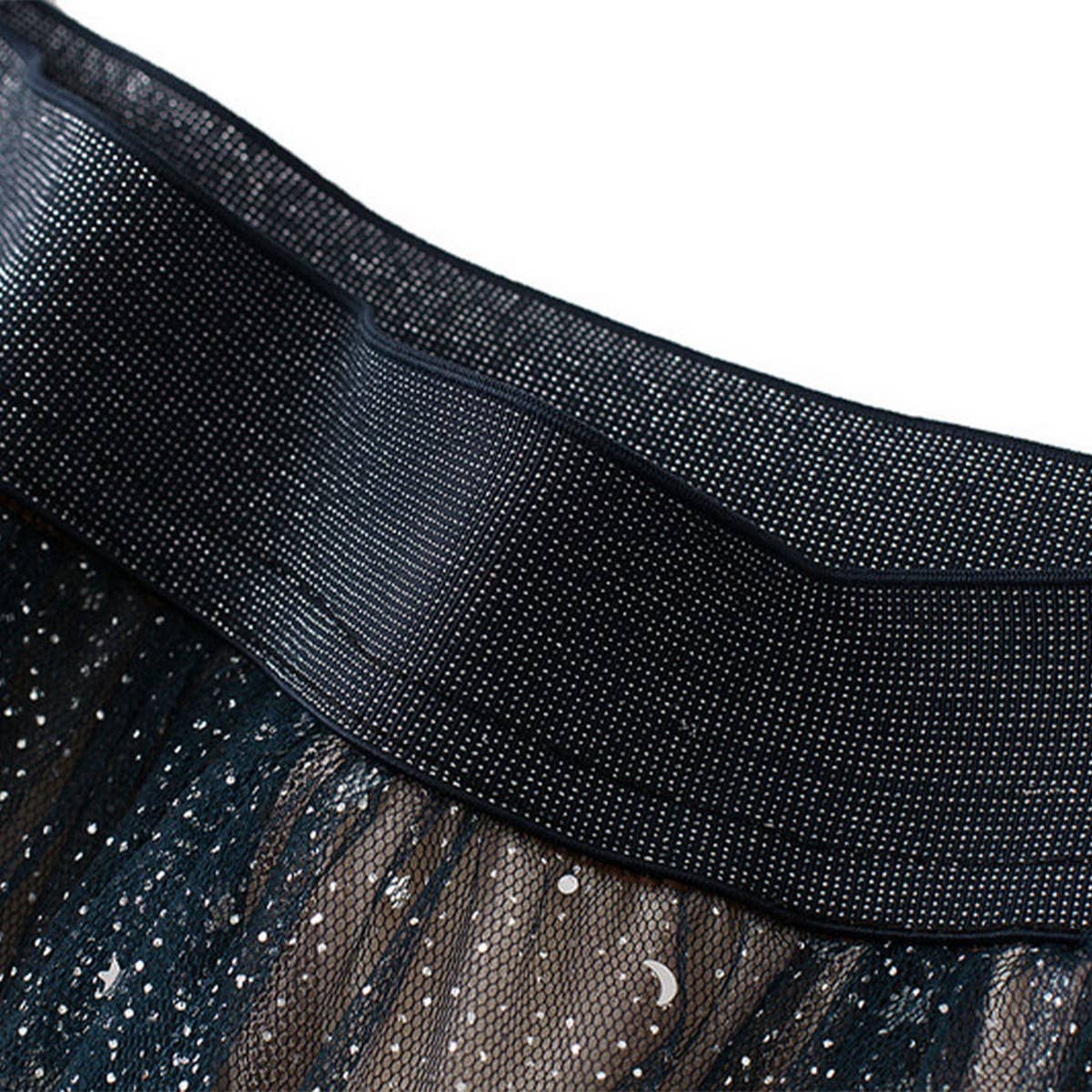 Ombre Starry Tulle Skirt with Sequin Elastic Waist_CWBMS0390