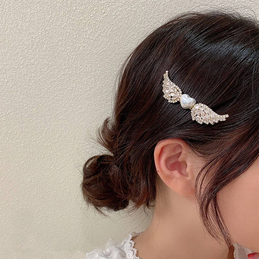 SWEET PEARL SIDE CLIP RHINESTONE BANGS CLIPHAIRPIN