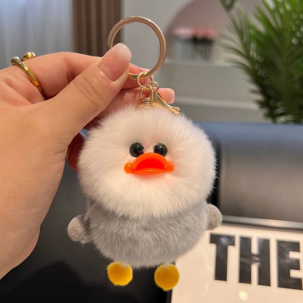 CUTE LITTLE YELLOW DUCK CAR KEYCHAIN BAG PENDANT