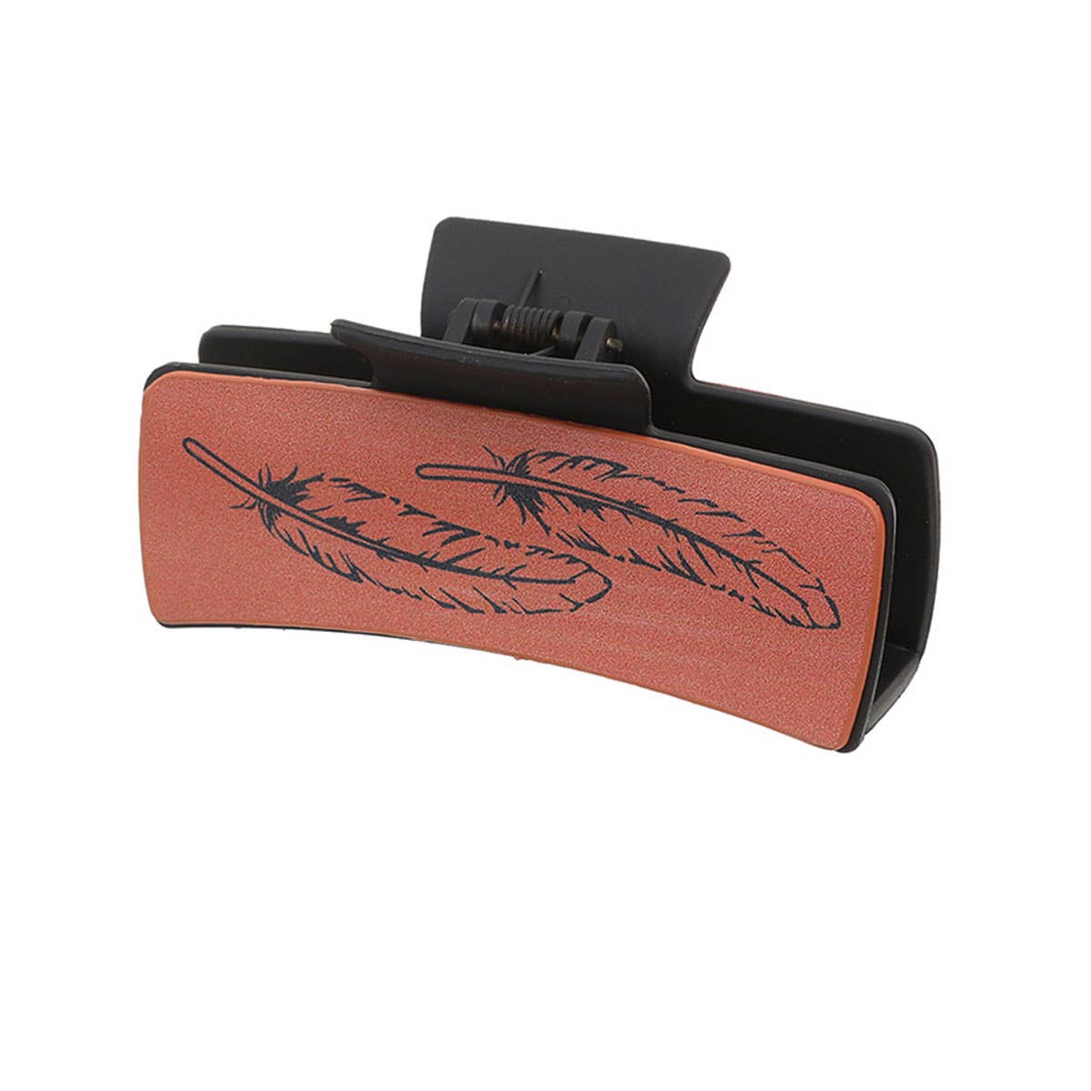 DENIM LEATHER WOMEN WESTERN HAIR CLAW CLIPS