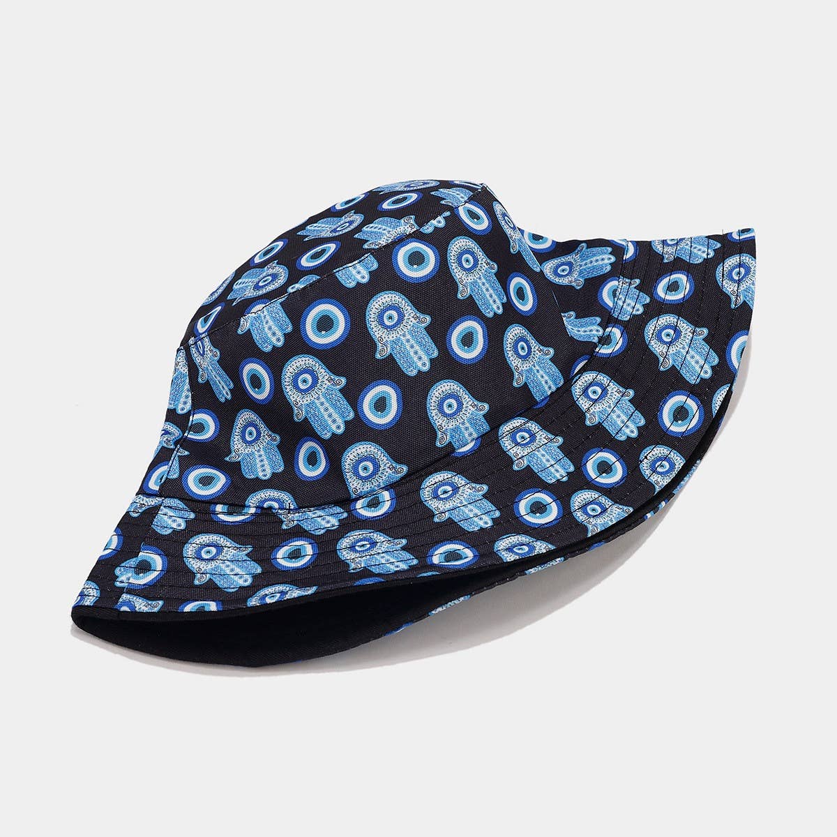 RETRO FULL PRINT DOUBLE-SIDED BUCKET HAT_CWAH1650