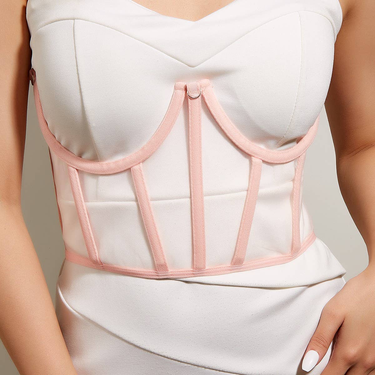 CWABE0980_COMMUTING STEEL RING HERRINGBONE SLIM WAIST BELT