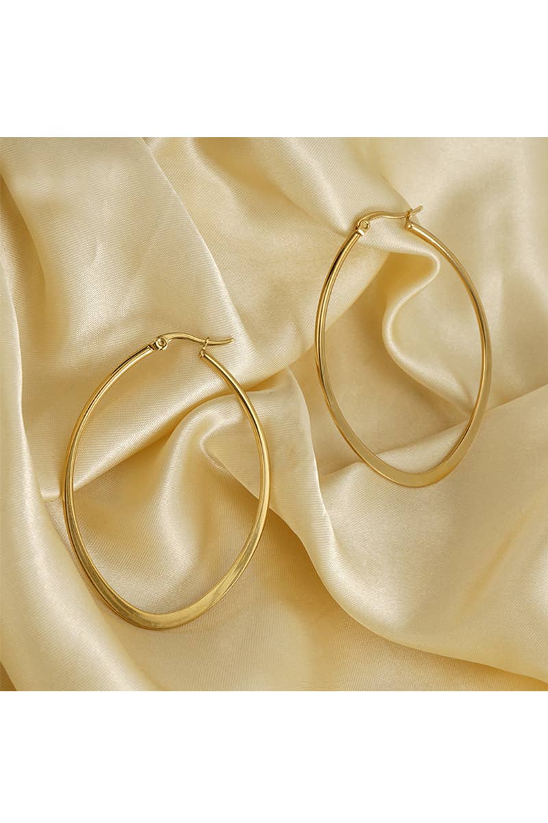 18K GOLD PLATED TITANIUM STEEL EARRINGS_CWAJE0391