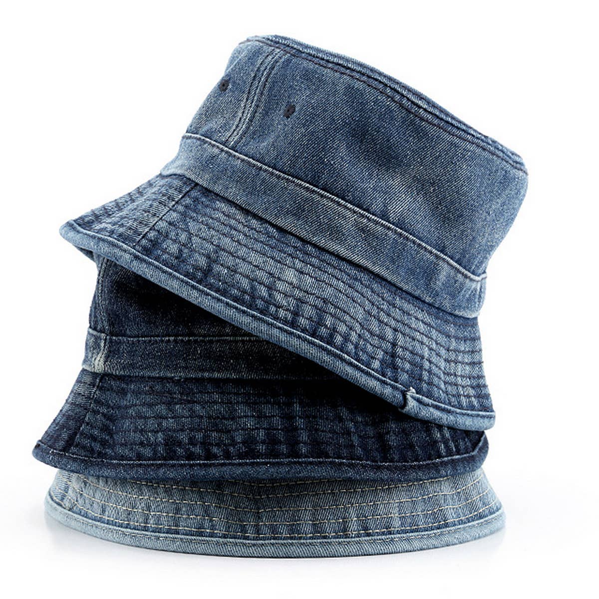 CWAH3202_CASUAL DENIM FASHION SUN PROTECTION BUCKET HAT
