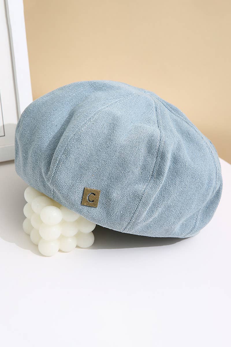 DENIM  FASHION BERET CAP_CWAH0484