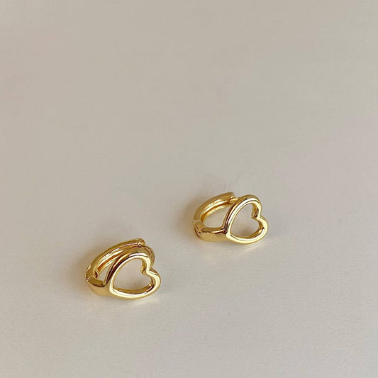 VALENTINE'S DAY SIMPLE HOLLOW HEART EARRINGS