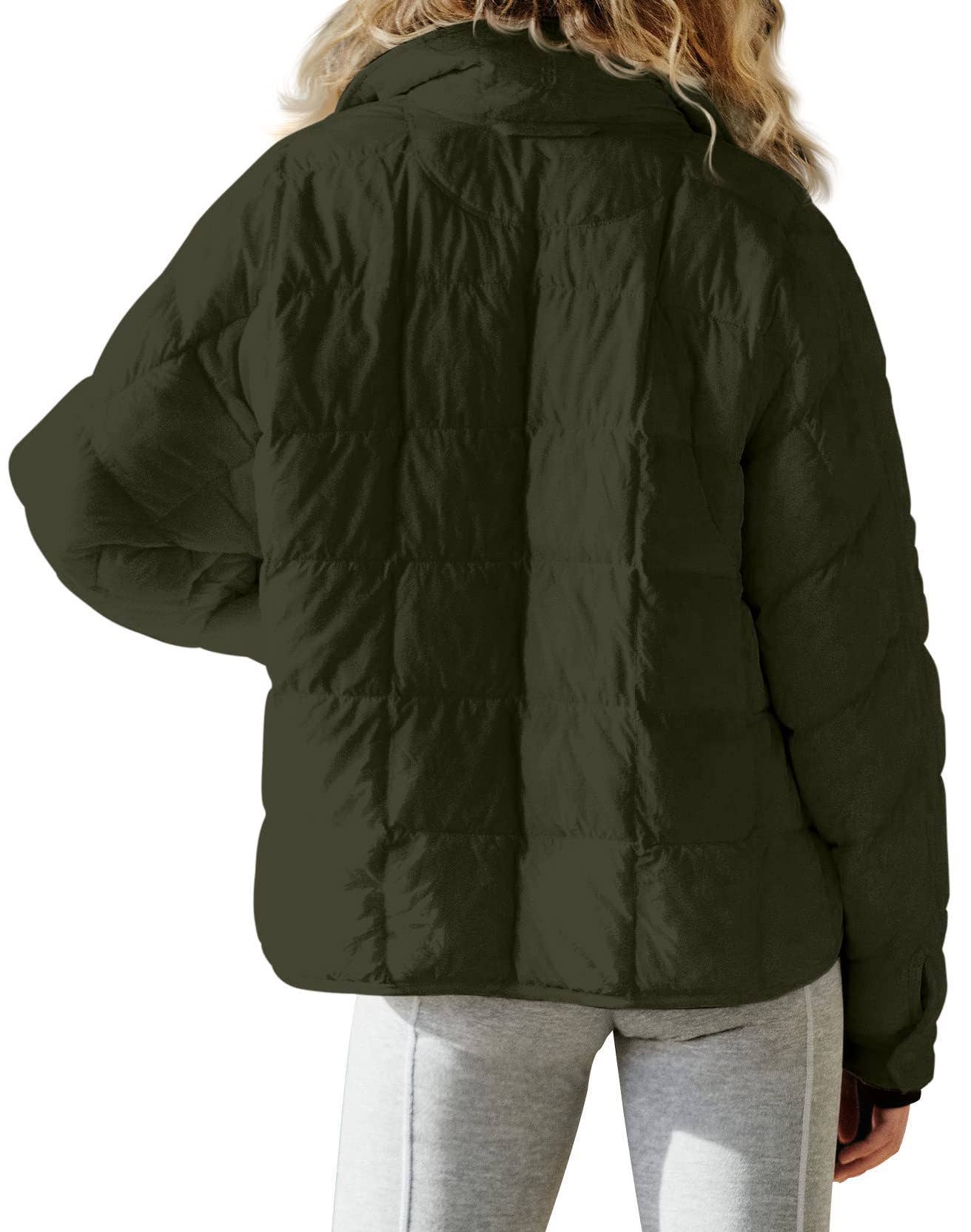 LIGHTWEIGHT ZIPPER COMPRESSIBLE SHORT DOWN JACKET