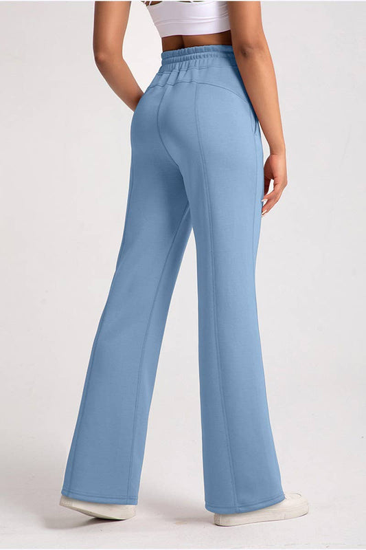 CWBLP1511_MODAL LOOSE HIGH WAIST STRAIGHT PANTS