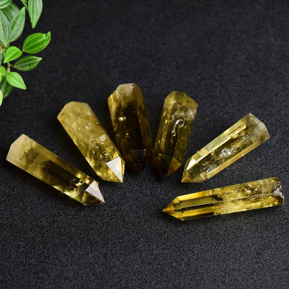 Natural Citrine Point Crystal Tower