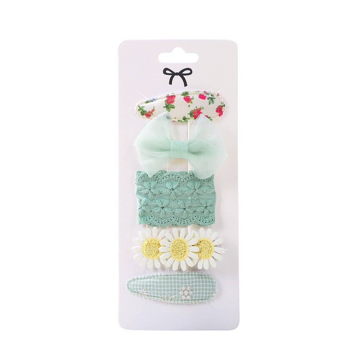 Daisy BB Clip Set ? Printed Cute Fabric Clips