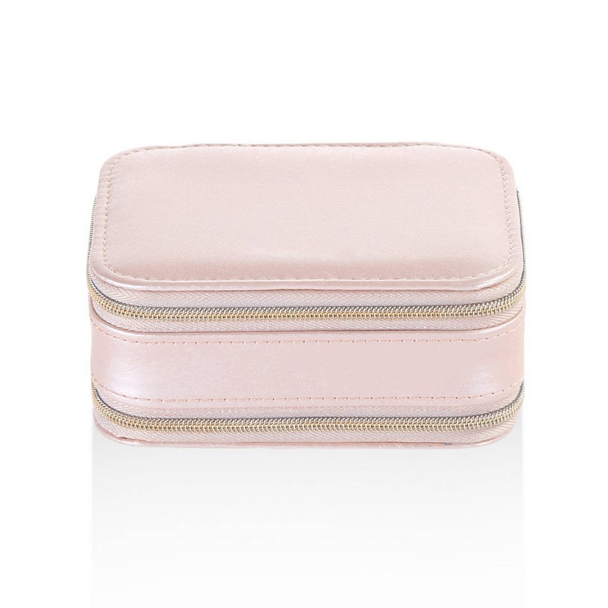 DOUBLE ZIPPER EXQUISITE JEWELRY STORAGE BOX