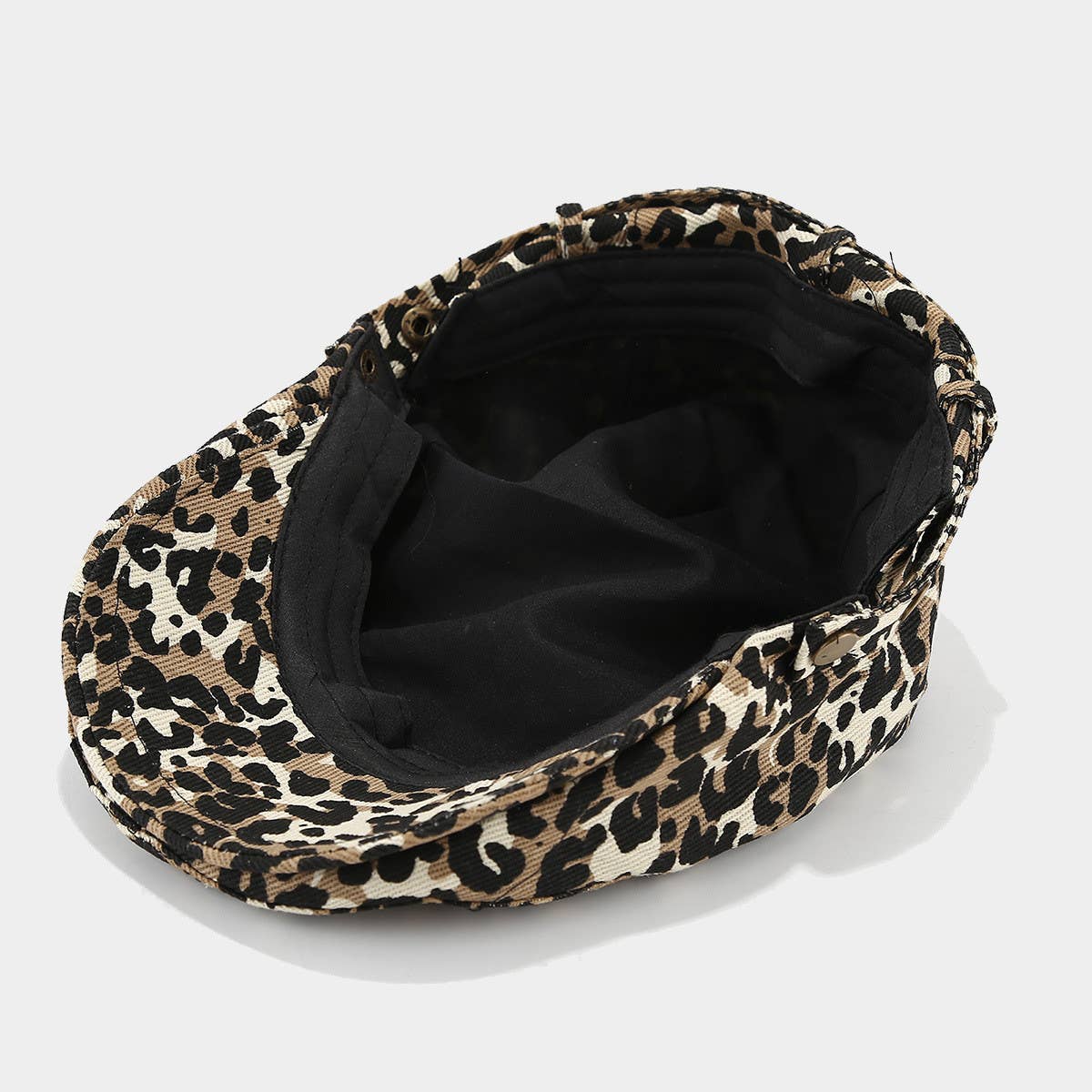 VINTAGE LEOPARD FLAT BERET_CWAH1630