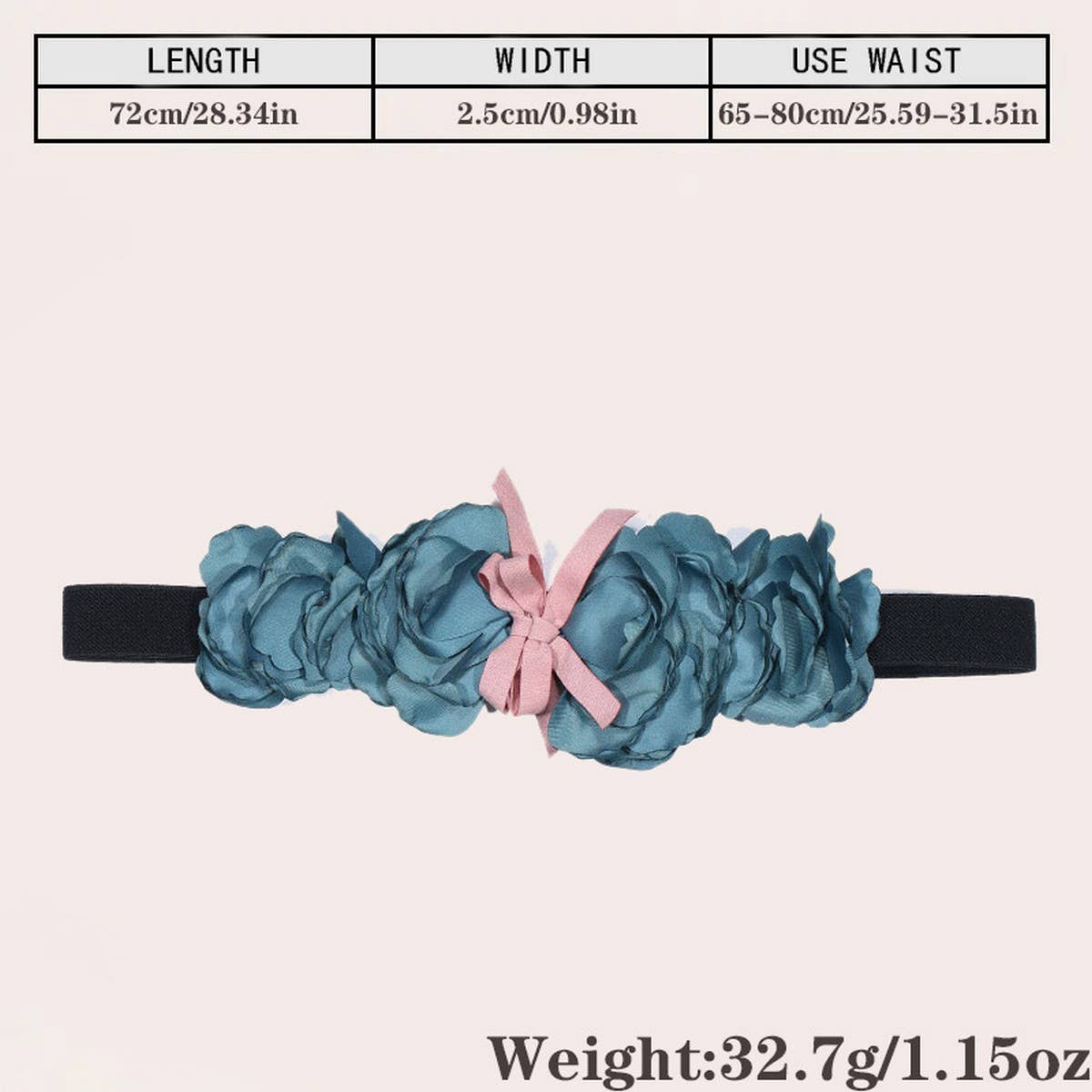 Boho Floral Elastic Waist Belt for Dresses_CWMM6407