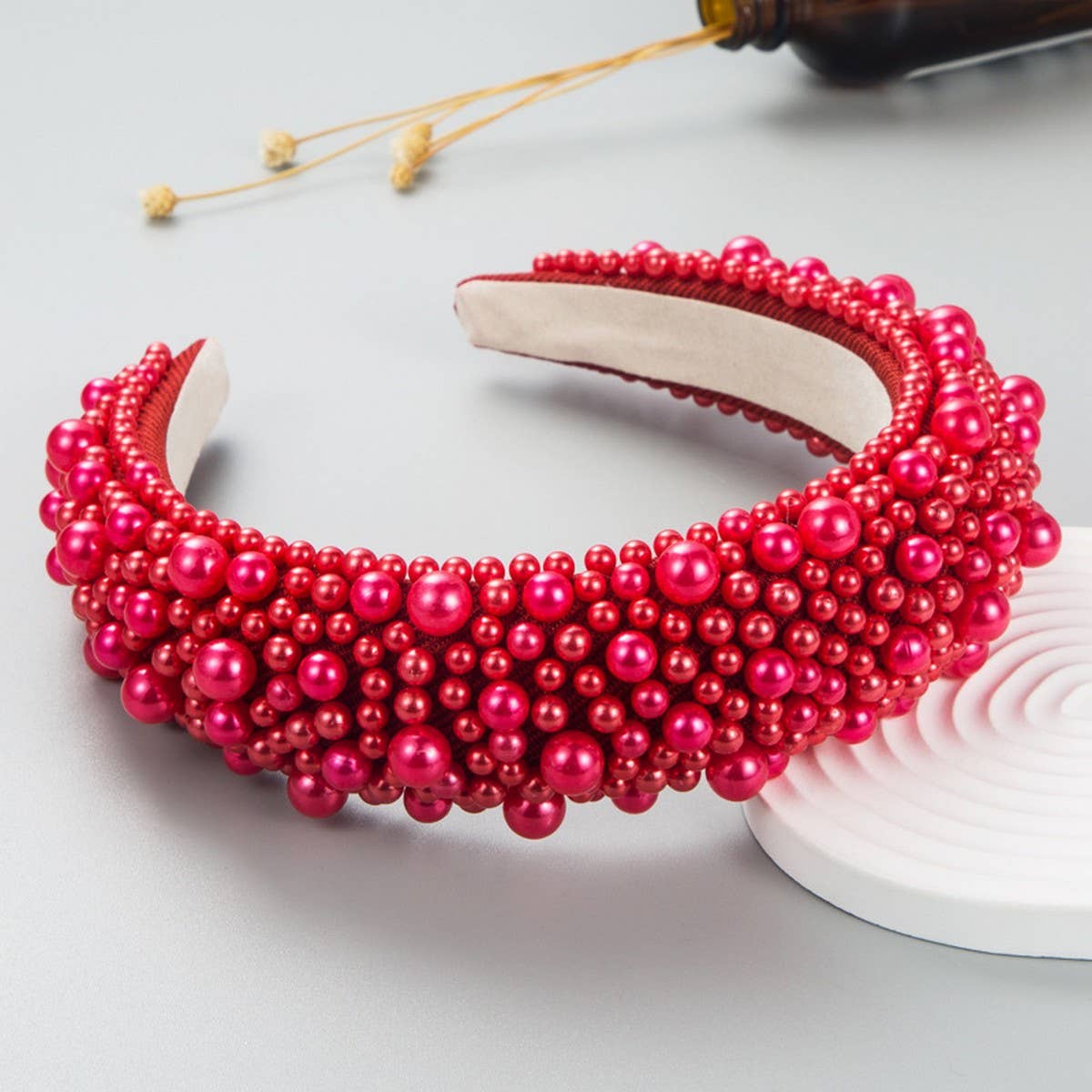 COLORED BEADS DECKED HEAD HOOP HEADBAND_CWAHA0116
