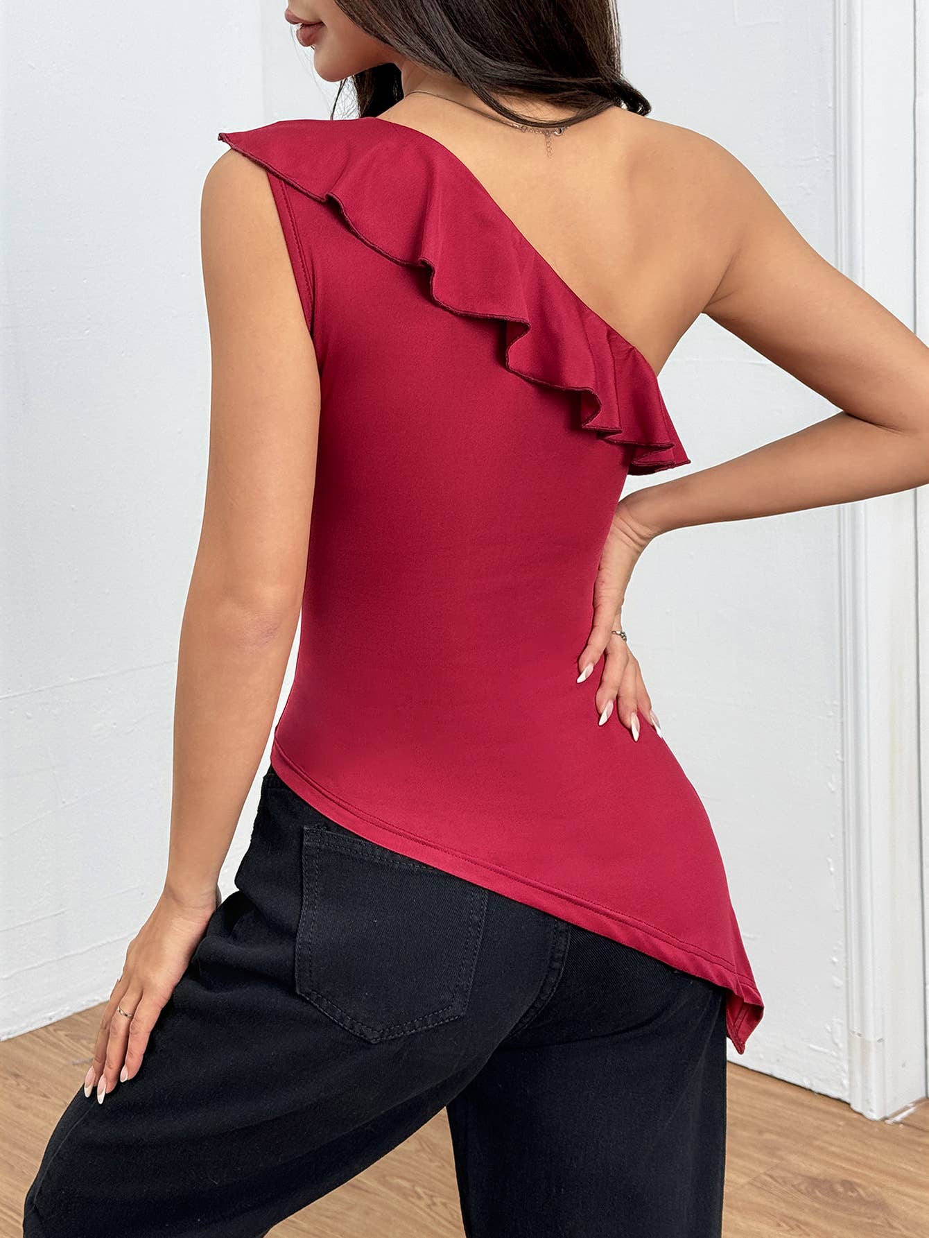 Women¡¯s Sexy One-Shoulder Strap Tank Top
