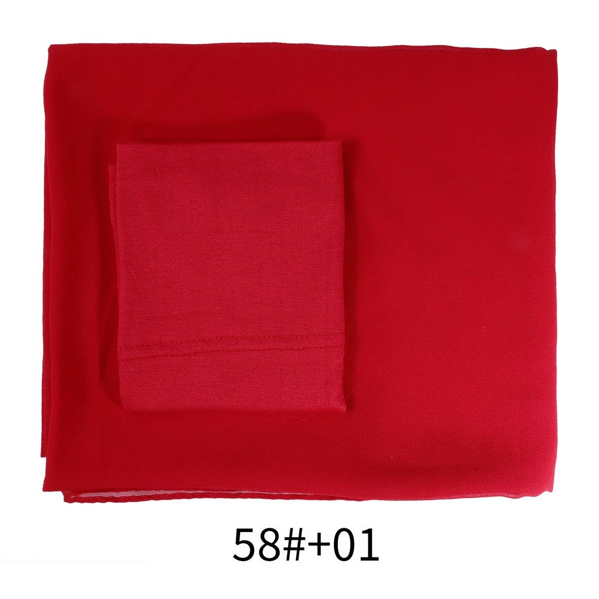 TWO-PIECE CHIFFON SHAWL AND HEADSCARF