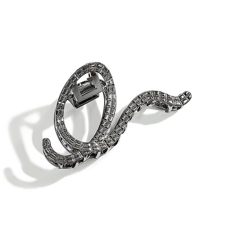 Geometric dark elegant metal clipper hair clips