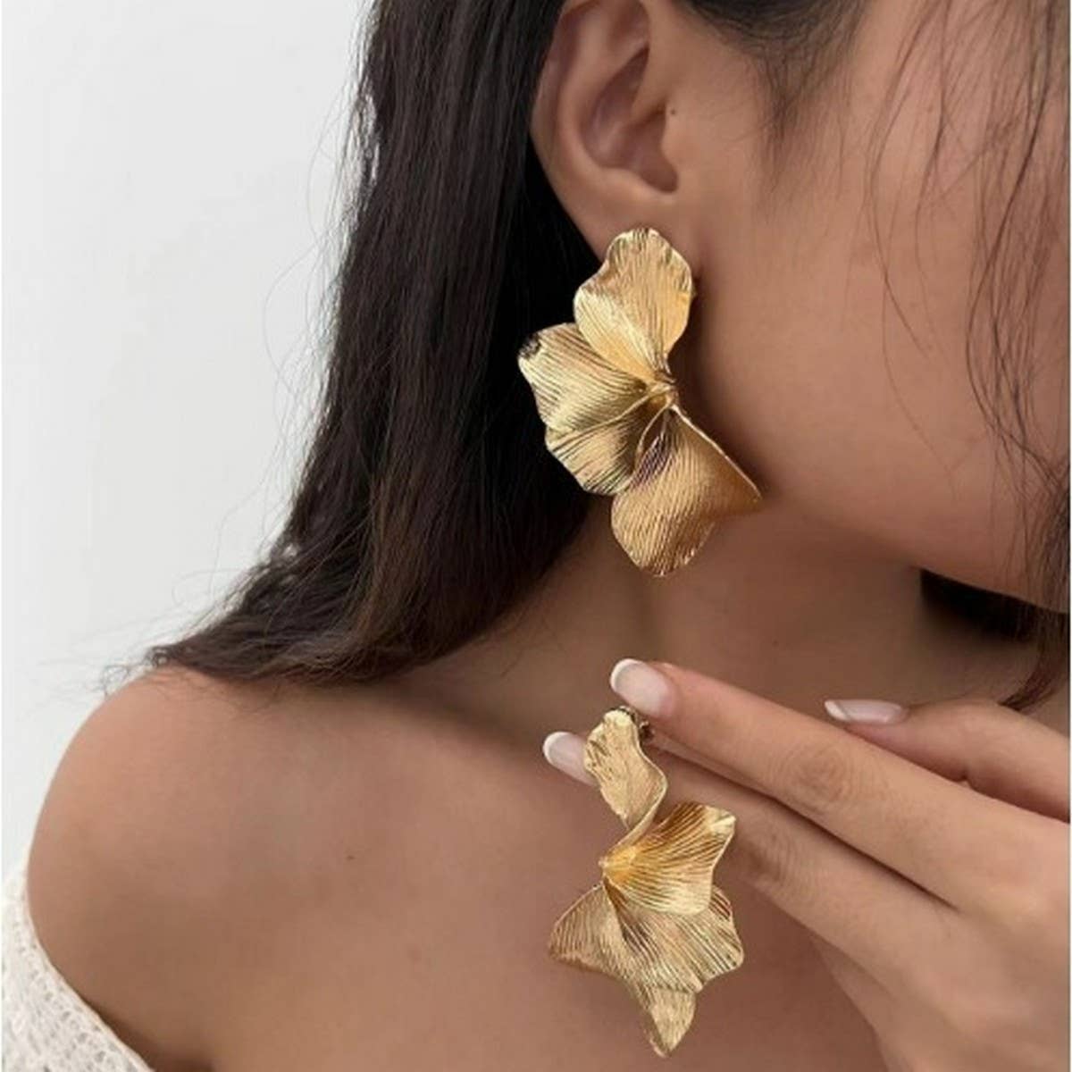 FLOWER EARRINGS COOL STYLE ALLOY FLOWER EARRINGS