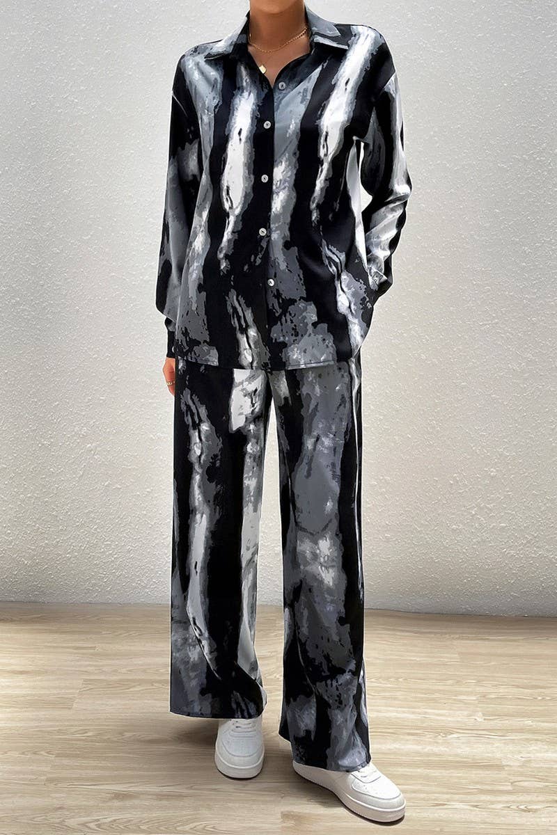 WOMENS CASUAL SUIT LONG SLEEVED TOP AND PANTS_CWTBLL0341