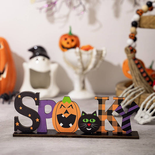 CWMM10265_HALLOWEEN WOODEN LETTER TABLETOP DECORATION