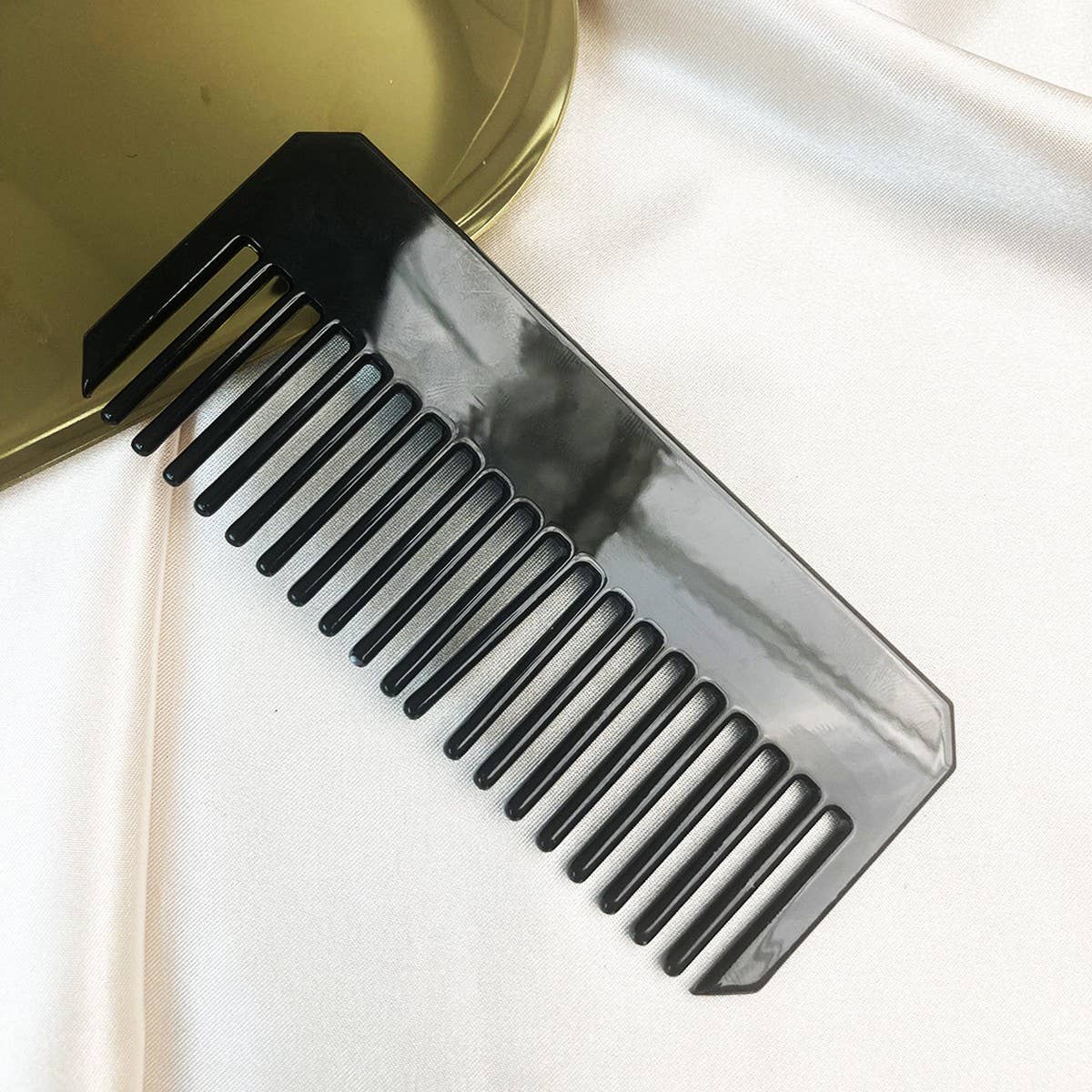 Vintage Black Acetate Hair Comb for Women
