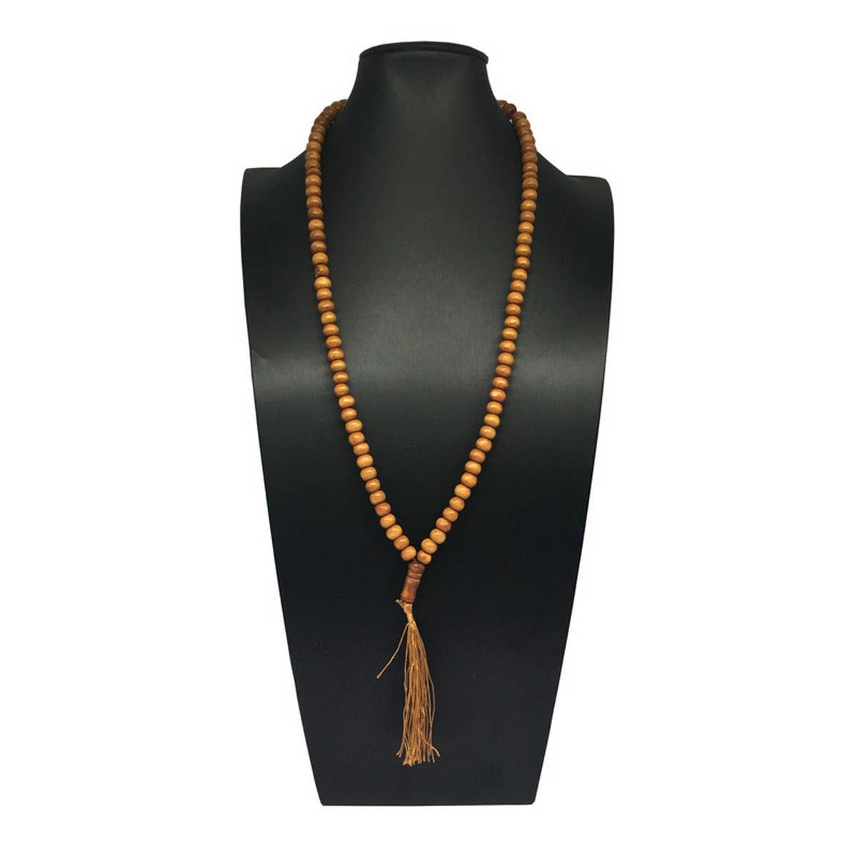 WOODEN BEAD Y-SHAPED TASSEL HANDMADE BEADEDNECKLACE_CWMM4568