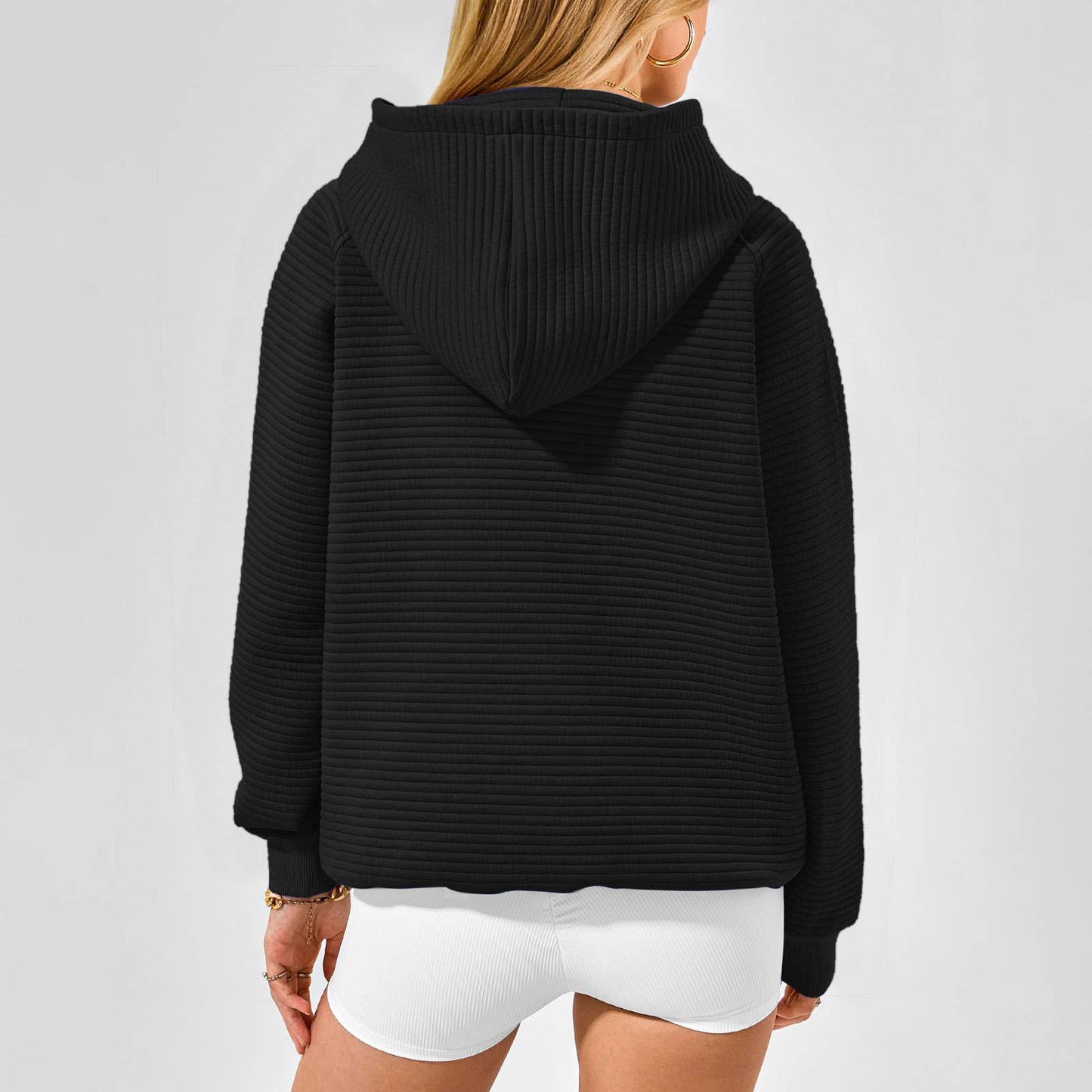 FASHION SPORTS LONG SLEEVE POCKET HOODED JUMPER