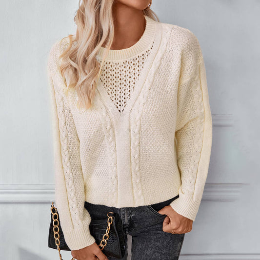 SOLID HOLLOW-OUT PULLOVER VINTAGE KINKY KNITWEAR