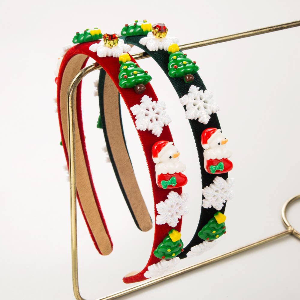 CHRISTMAS FLANNELETTE HAIRBAND WITH FINE EDGE