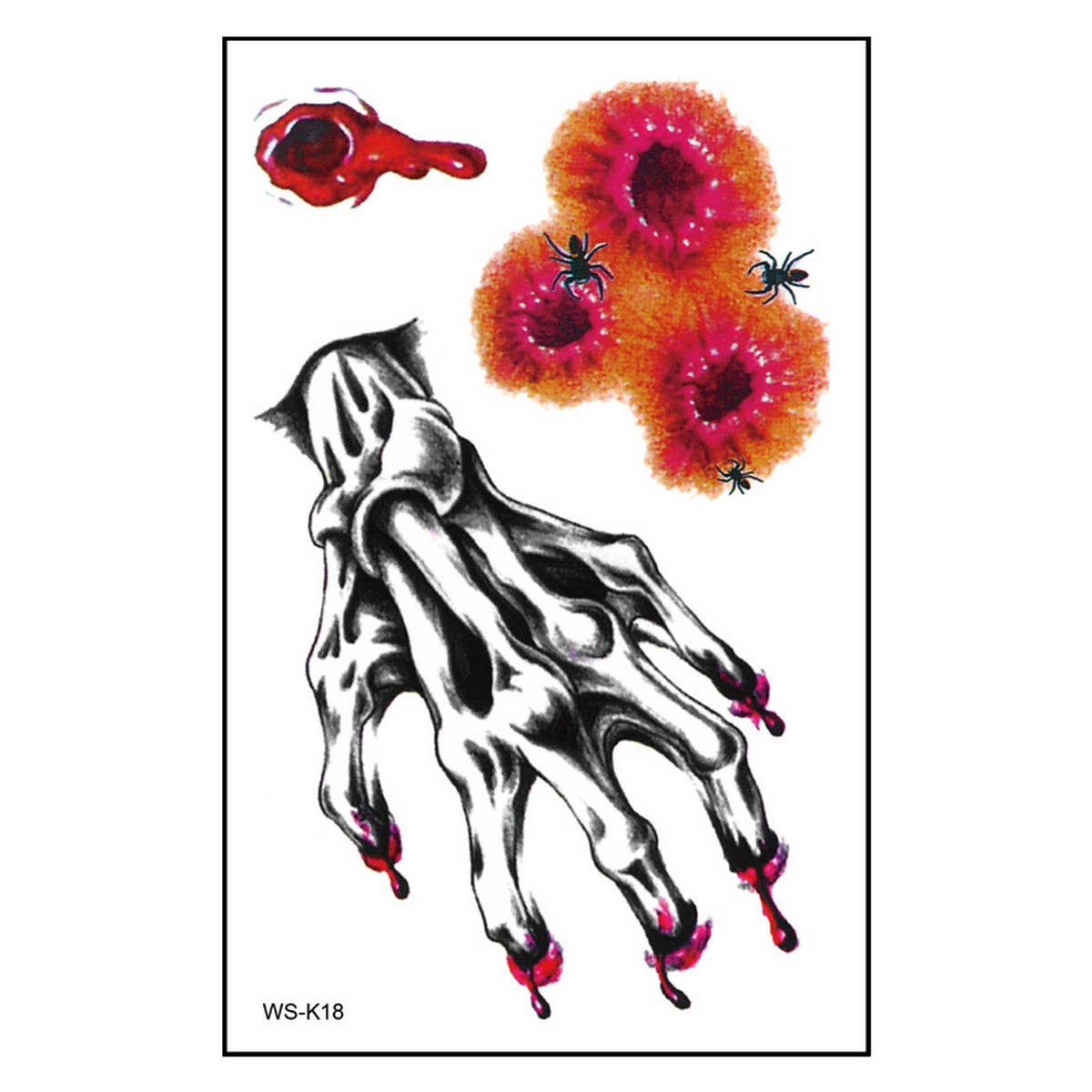 Bloody Scar Tattoos ??Halloween Party Wounds_CWMM8378