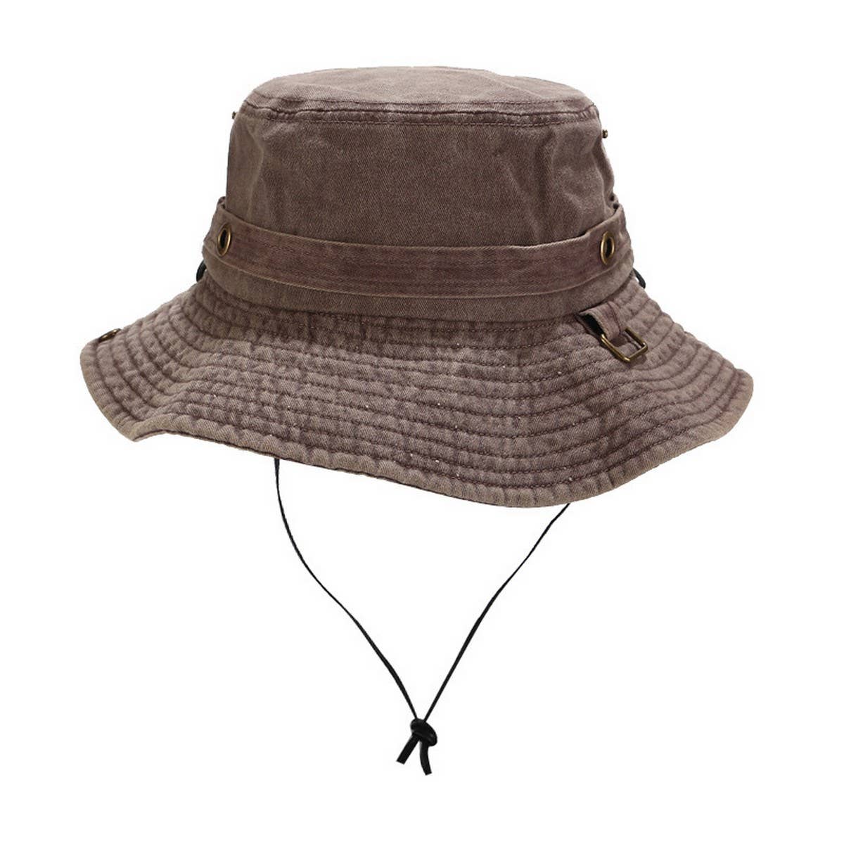 Washed Camo Cotton Bucket Hat for Outdoor Travel_CWAH3840