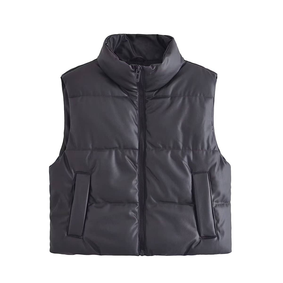 FASHION CASUAL LEATHER PADDED WAISTCOAT