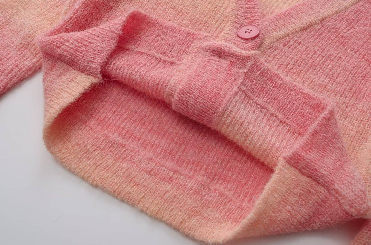 SINGLE BREASTED MULTICOLORED KNIT CARDIGAN