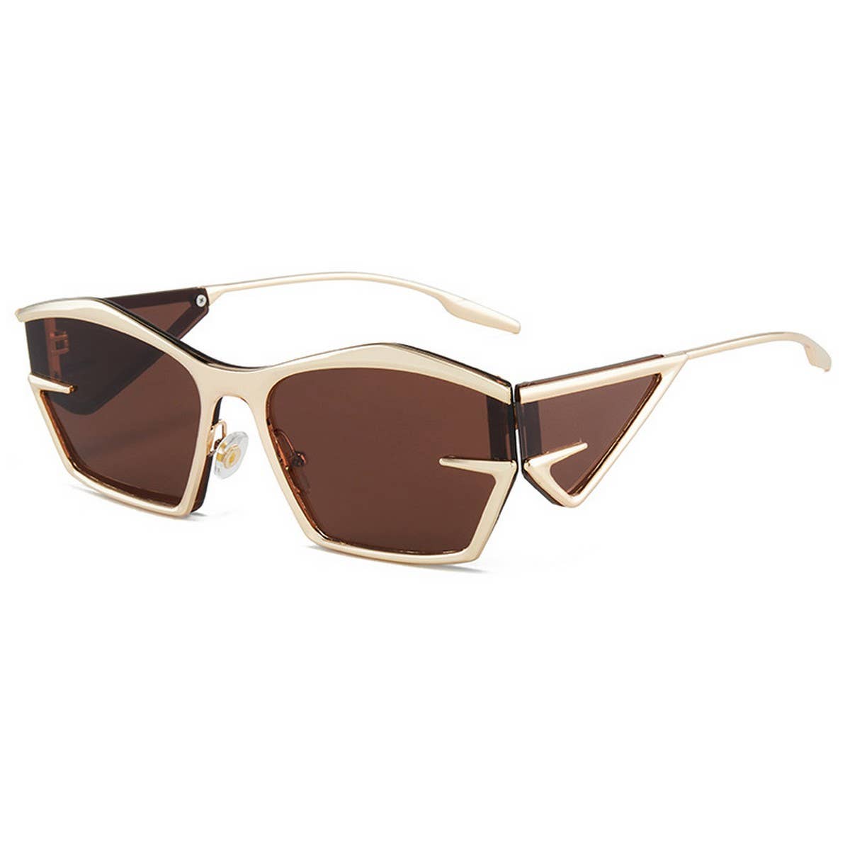 Futuristic Irregular Metal Fashion Sunglasses