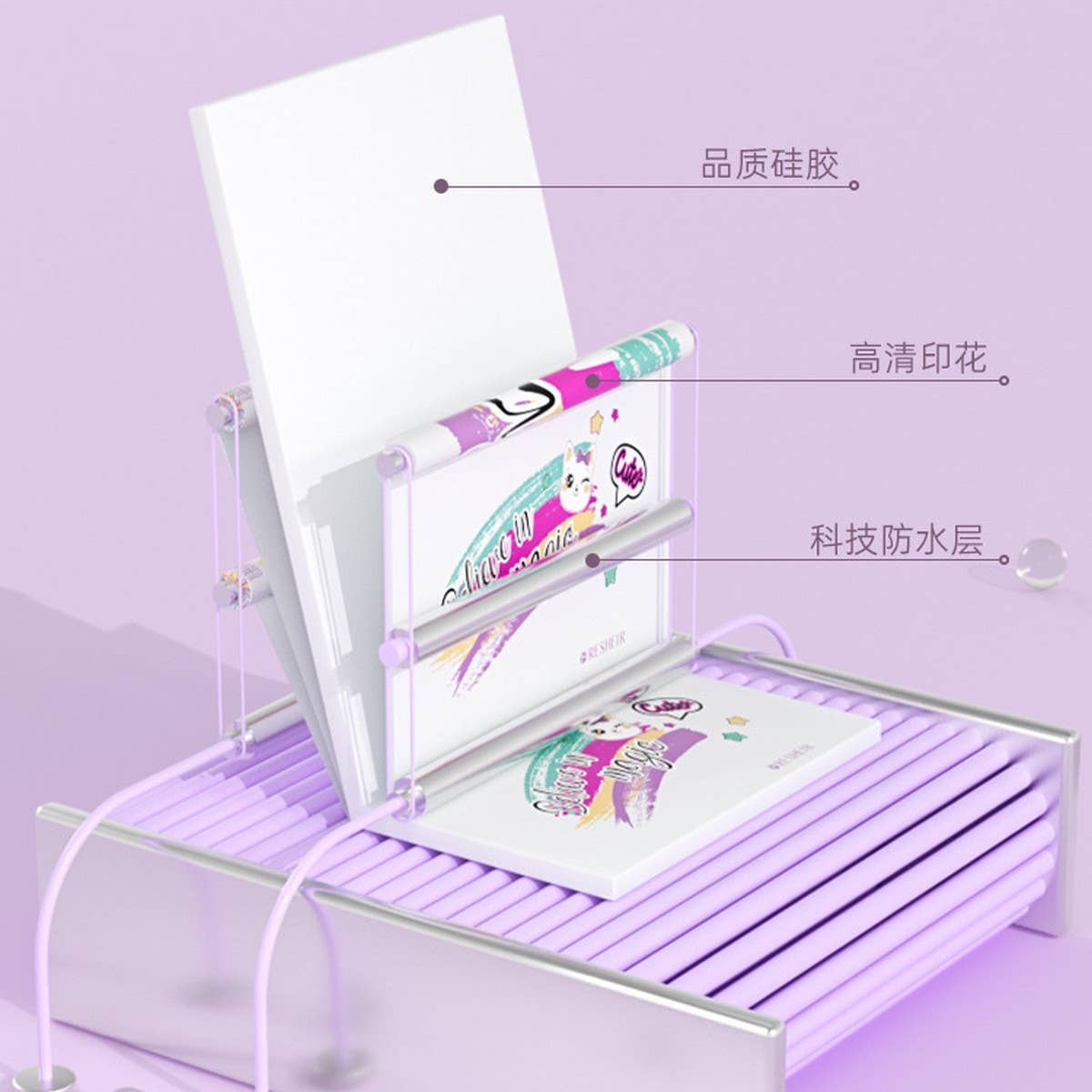 Womens Silicone Swim Cap Long Hair Waterproof