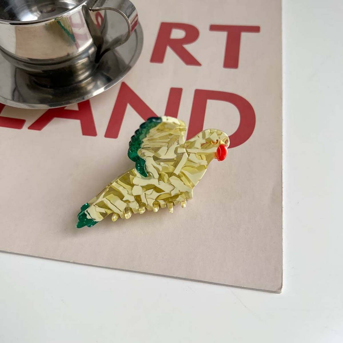 Bird Hair Claw??œAcetate Swan Peacock & Swallow Clip_CWAHA5763