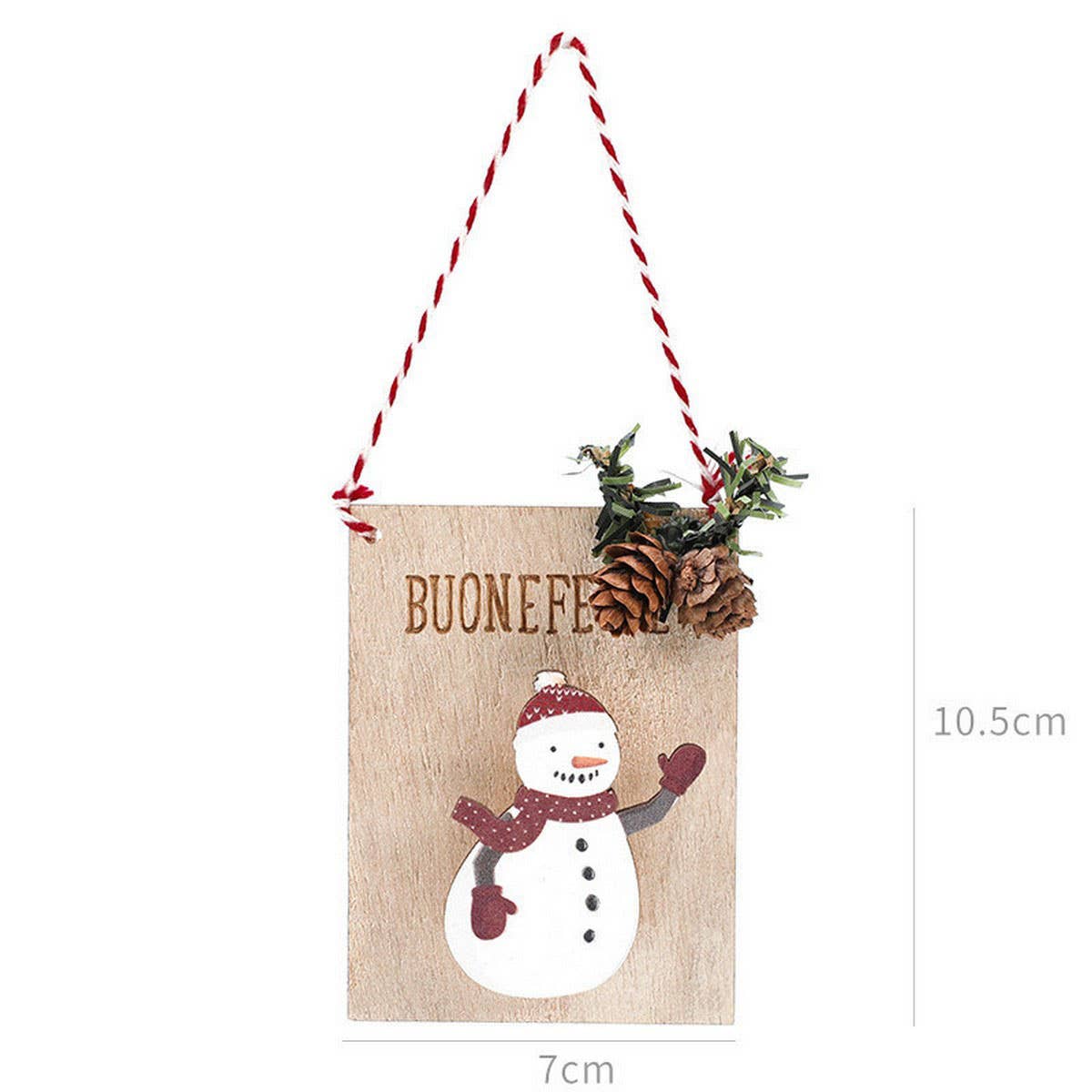 Wooden Christmas Photo Card Clip Tree Ornament_CWMM9752