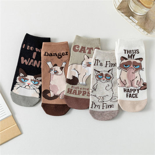 WOMEN CARTOON ANIMAL CAT SOCKS