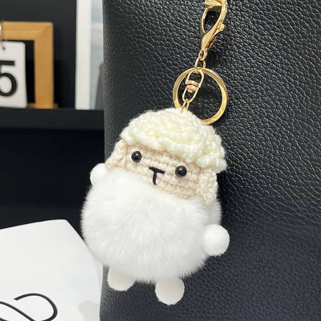 NEW LAMB COUPLE BACKPACK PENDANT CAR KEYCHAIN