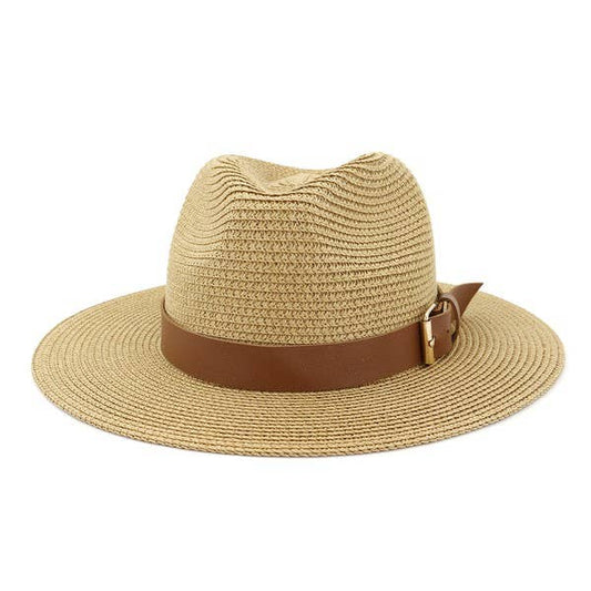 BEACH SUMMER CASUAL STRAW PANAMA HAT_CWAH059-B20223