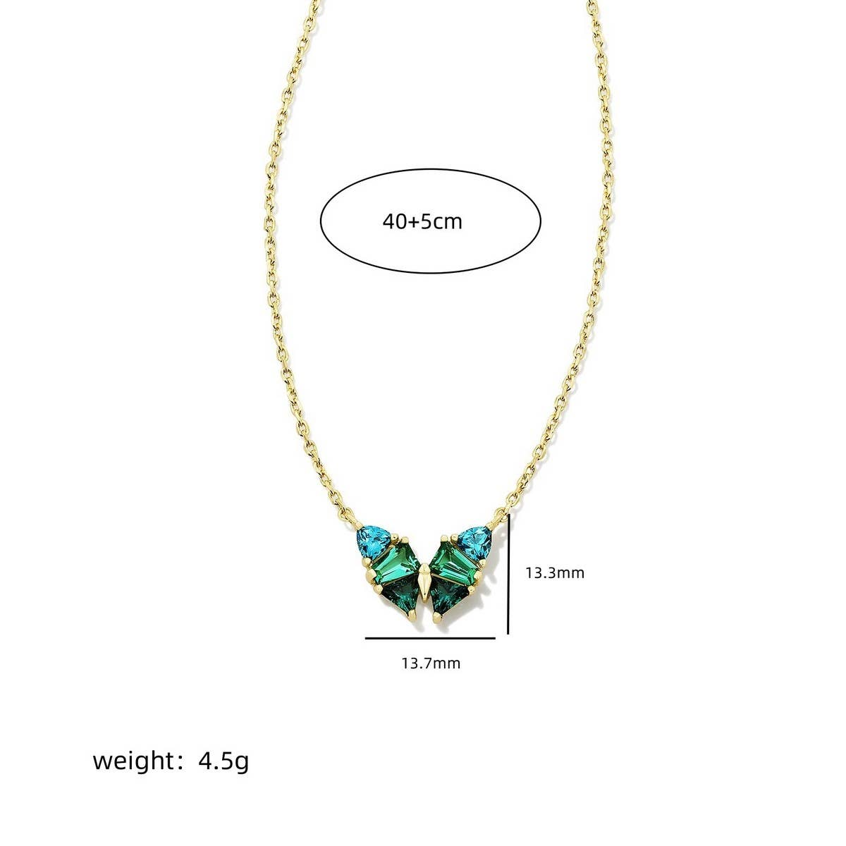 BUTTERFLY TEMPERAMENT VERSATILE ZIRCON NECKLACE_CWMM3752
