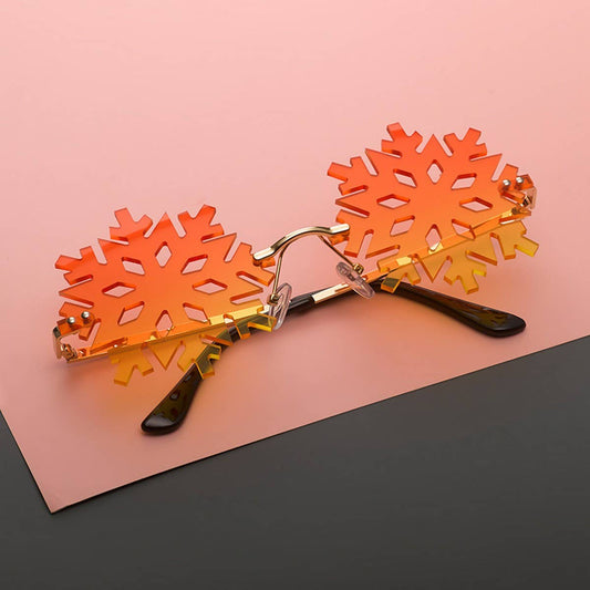 PERSONALIZED SNOWFLAKE LENS FRAMELESS SUNGLASSES_CWASG0682