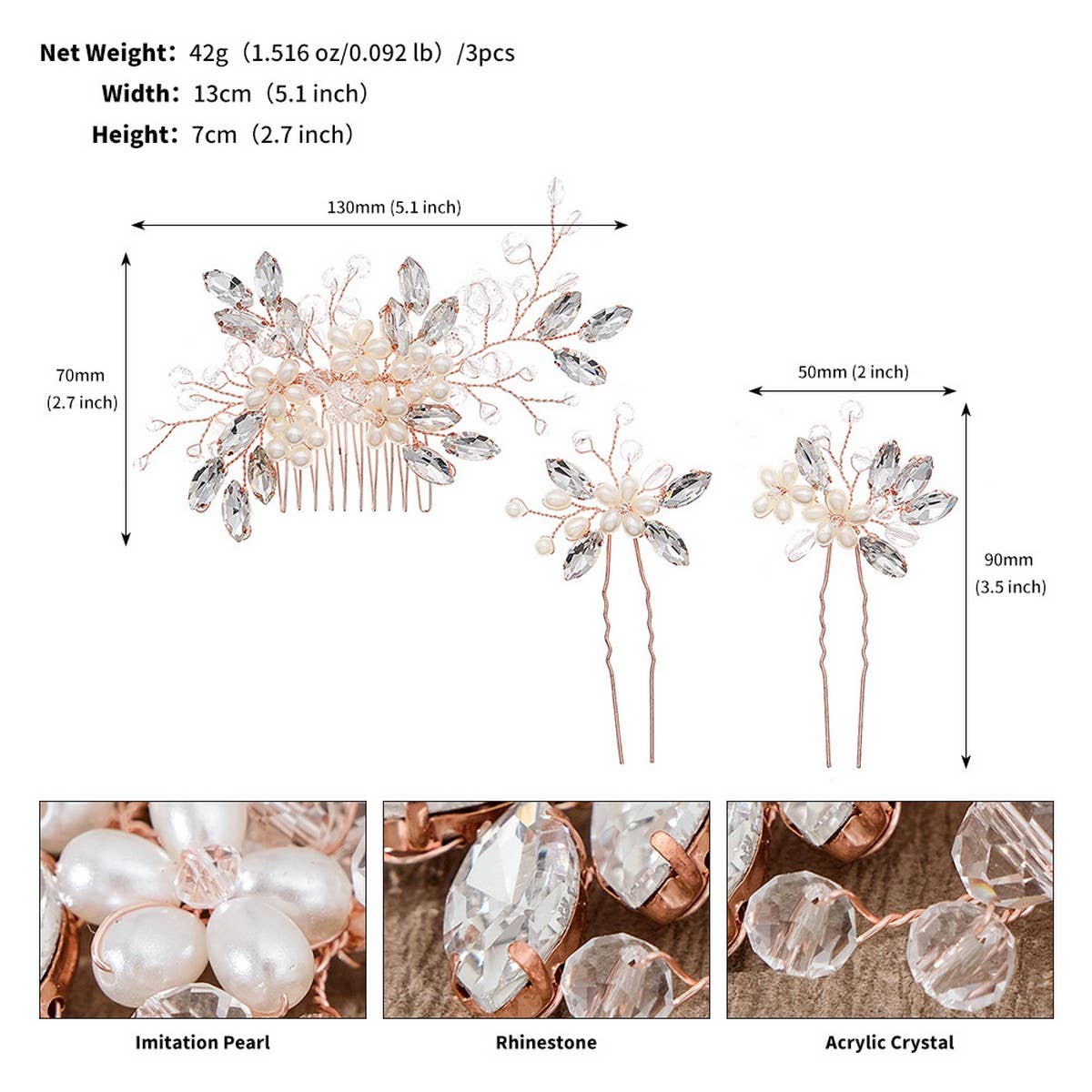 WEDDING ALL-MATCH BRIDAL HAIR ACCESSORIES SET