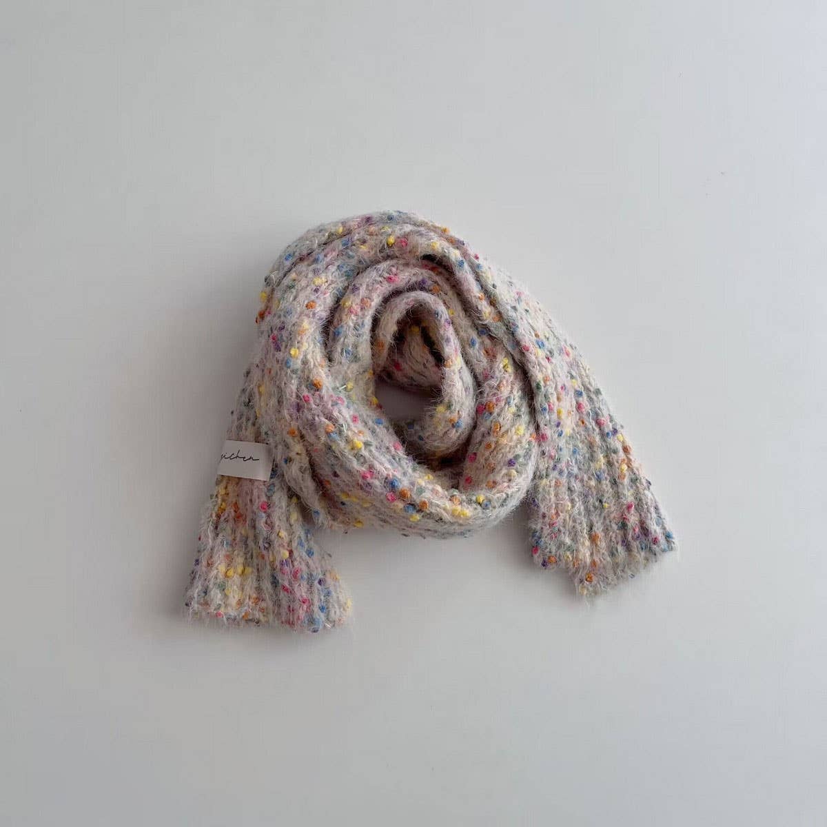 Polka Dot Knit Scarf - Warm Neck Wrap for Kids_CWASC2096