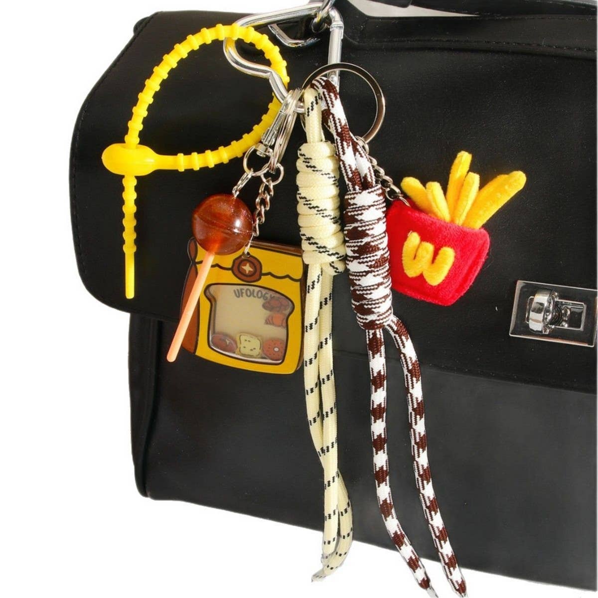 Toast Shaker Keychain with Lollipop & Fries