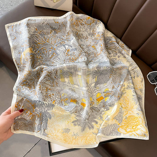 Silk Scarf ? Summer Square Shawl & Headband