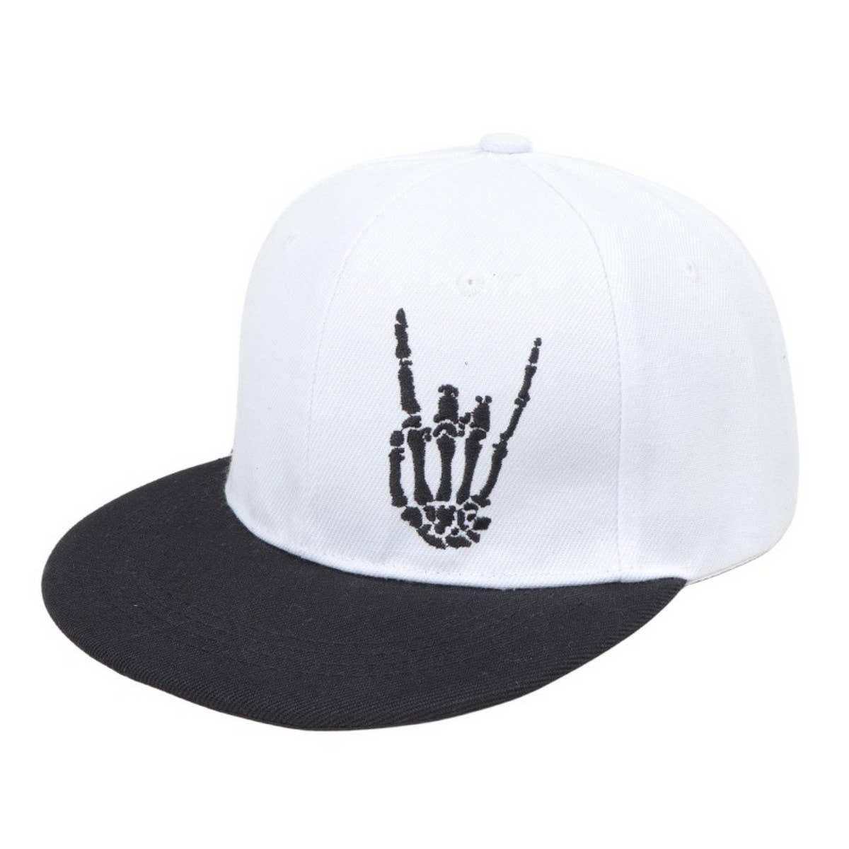 NEW SKULL FINGER EMBROIDERED BASEBALL CAP_CWAH1130