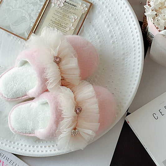 CUTE PRINCESS HOME COTTON SLIPPERS FOR WOMEN